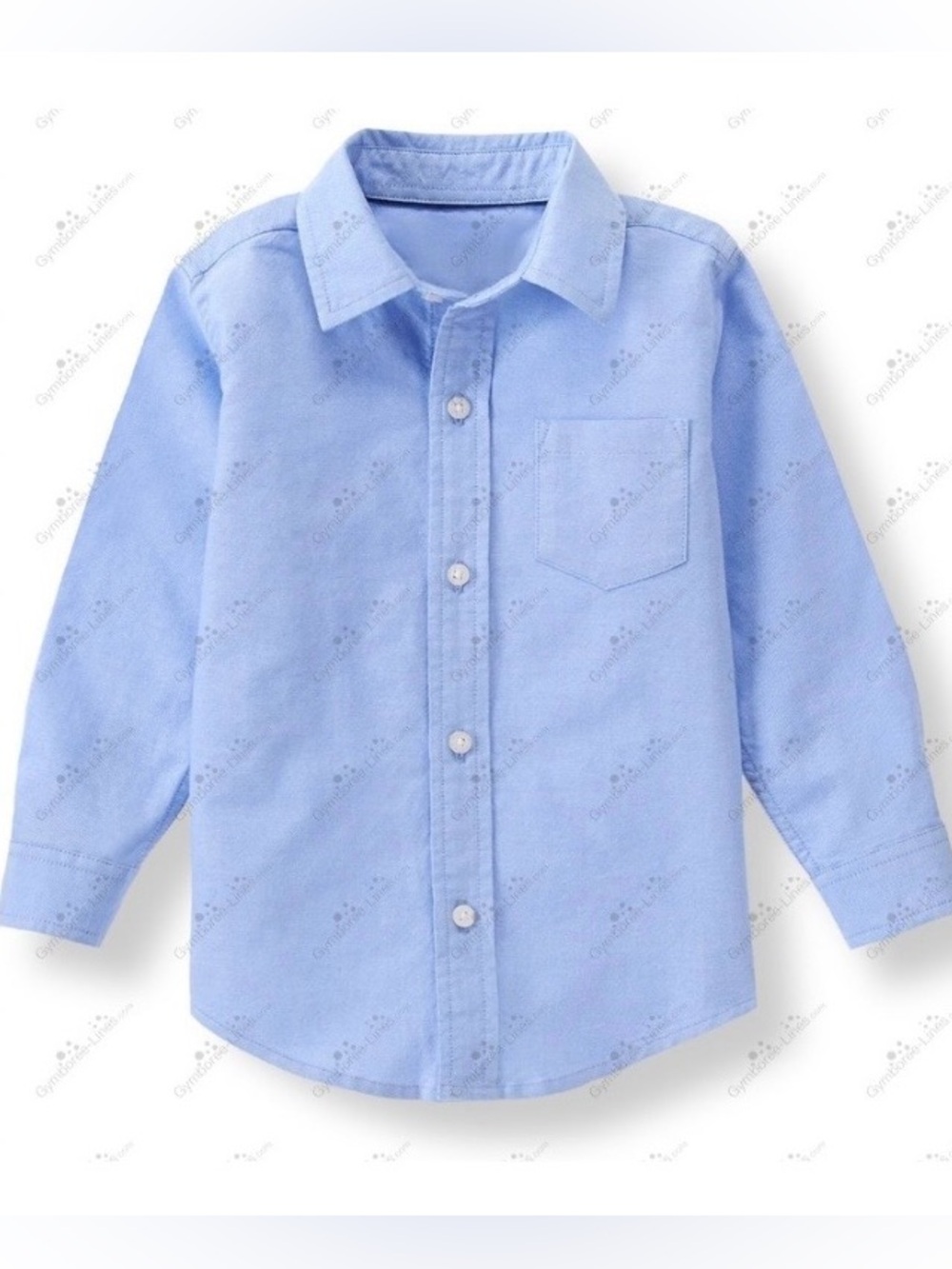 Janie and Jack Boys Blue Oxford Shirt with Tan Bear Sweater Vest Size 6 - Picture 8 of 15